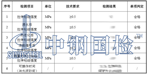 瓷磚膠檢測(cè)項(xiàng)目結(jié)果