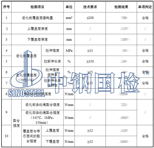 皮帶檢測(cè)項(xiàng)目結(jié)果