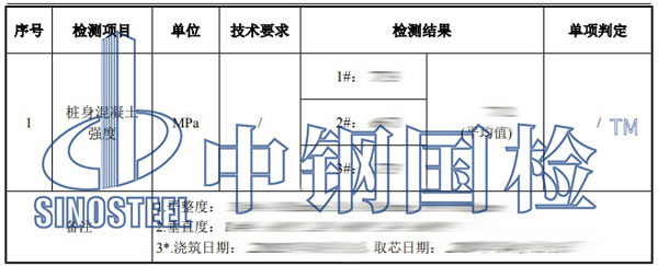 橋梁樁基檢測項目結(jié)果